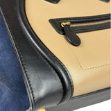 Celine Calfskin Leather/Suede Tri-Color Luggage Tote Bag