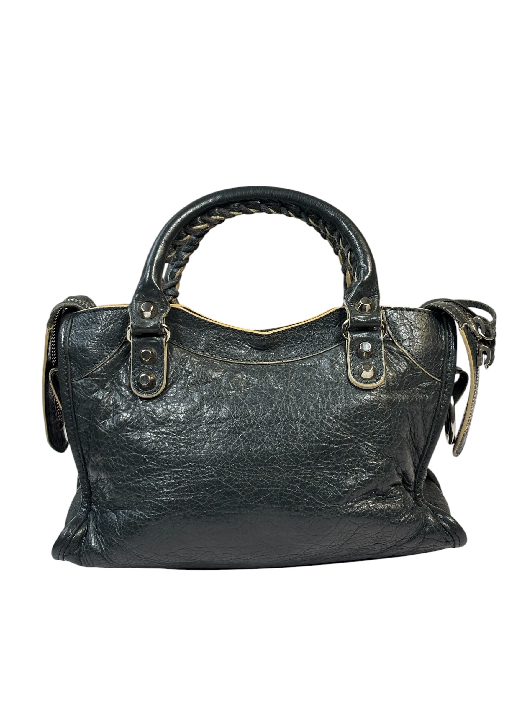 Balenciaga Charcoal Le City Small Two-Way Bag