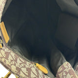 Christian Dior Brown Leather Trim Canvas Trotter Tote