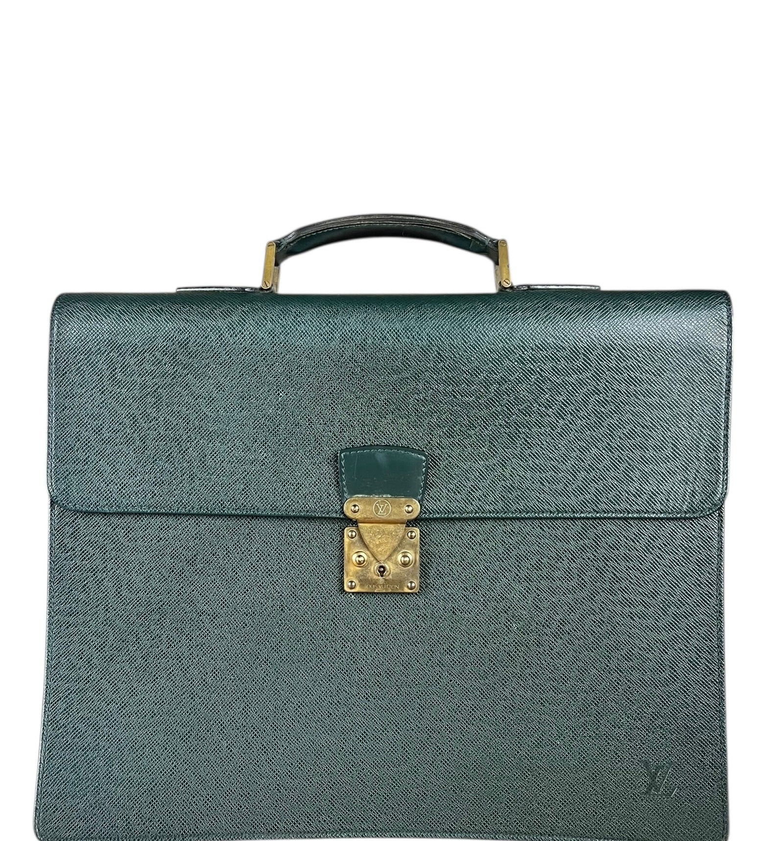 Louis Vuitton Epi Green Top Handle Briefcase