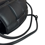 Bottega Veneta Black Nappa Leather Maxi Intrecciato Padded Large Arco Shoulder Bag