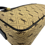 Saint Laurent YSL Beige Logo Print Crossbody Bag