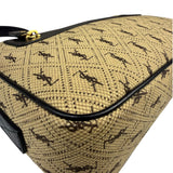 Saint Laurent YSL Beige Logo Print Crossbody Bag