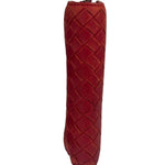 Bottega Veneta Red Leather Nappa Intercciato French Compact Wallet