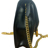 Fendi Black Leather Envelope Wallet On Chain