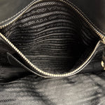 Prada Black/Burgundy Leather Shoulder Tote