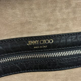 Jimmy Choo Black Leather Lockett Pebble Shoulder/Hand Bag