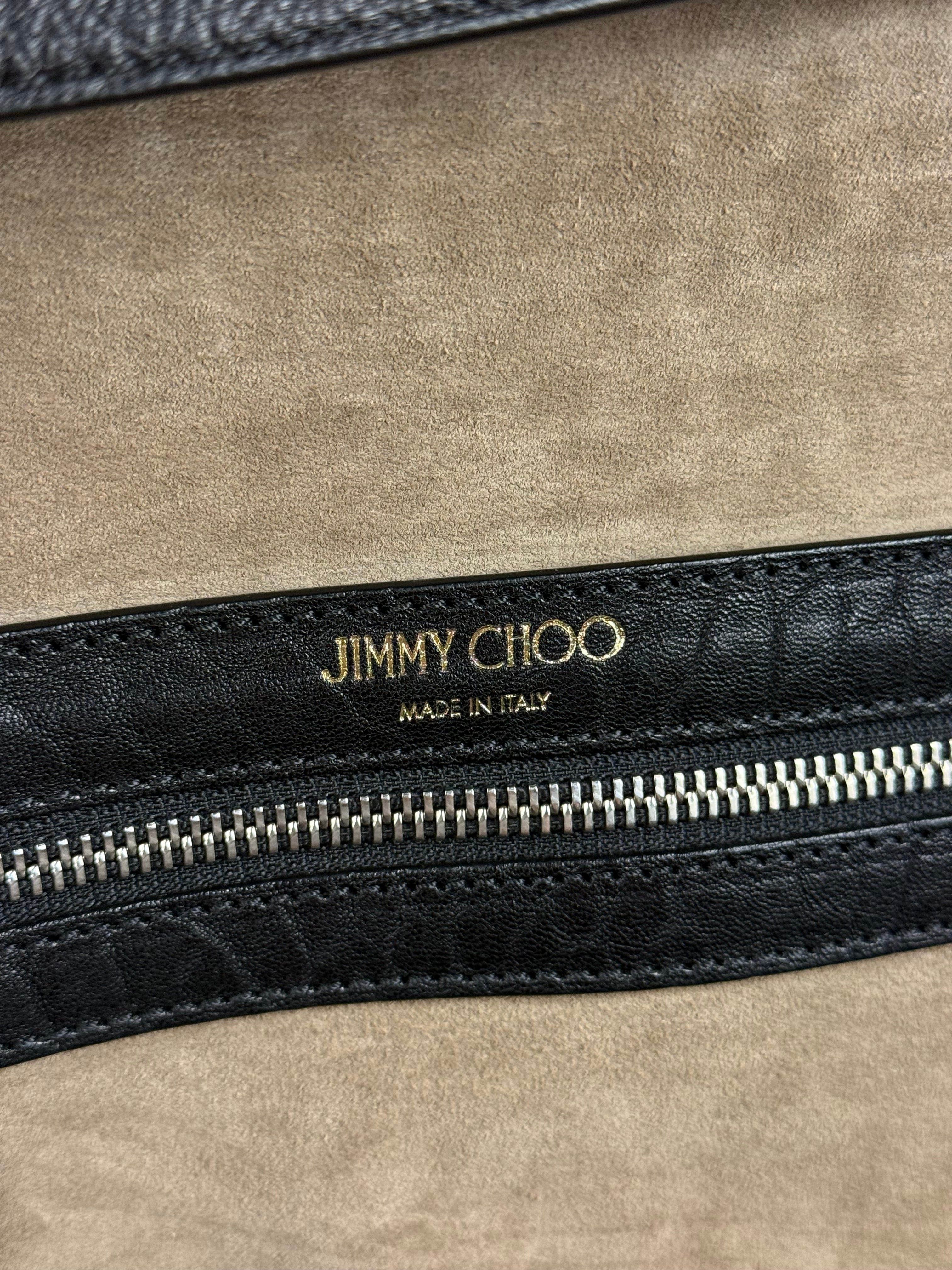 Jimmy Choo Black Leather Lockett Pebble Shoulder/Hand Bag