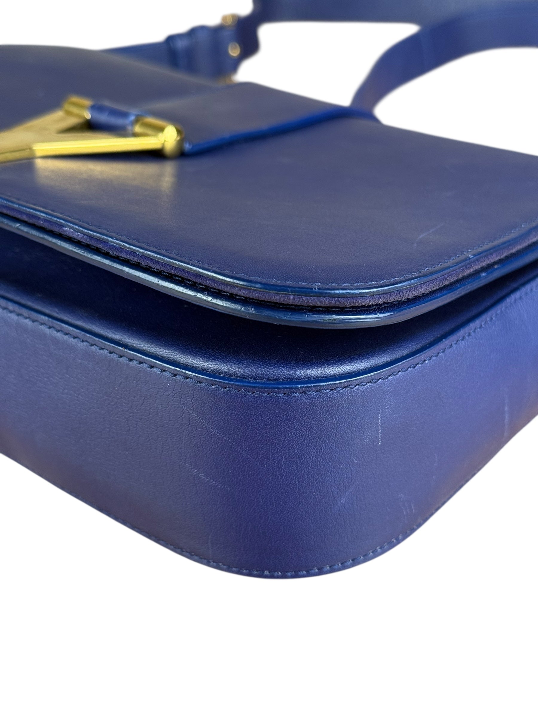 Saint Laurent Chyc Royal Blue Leather Crossbody