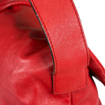 Burberry Red Leather Haymarket Check Shoulder Bag