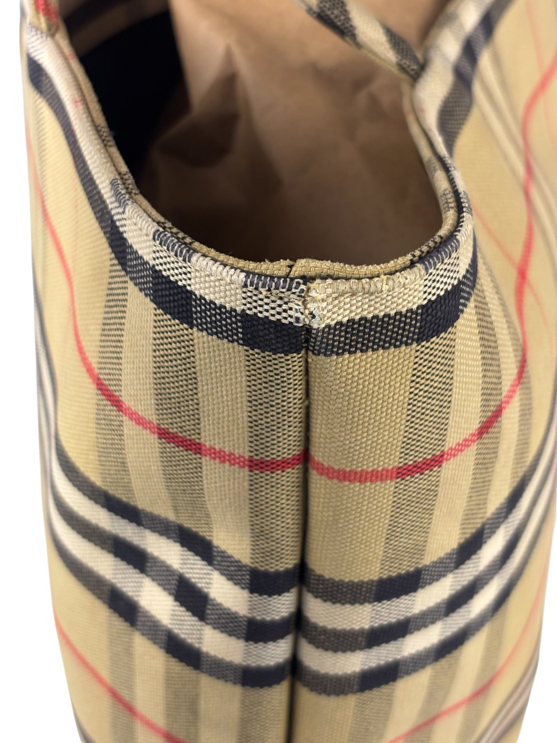Burberry Vintage Nova Check Canvas Shoulder Tote