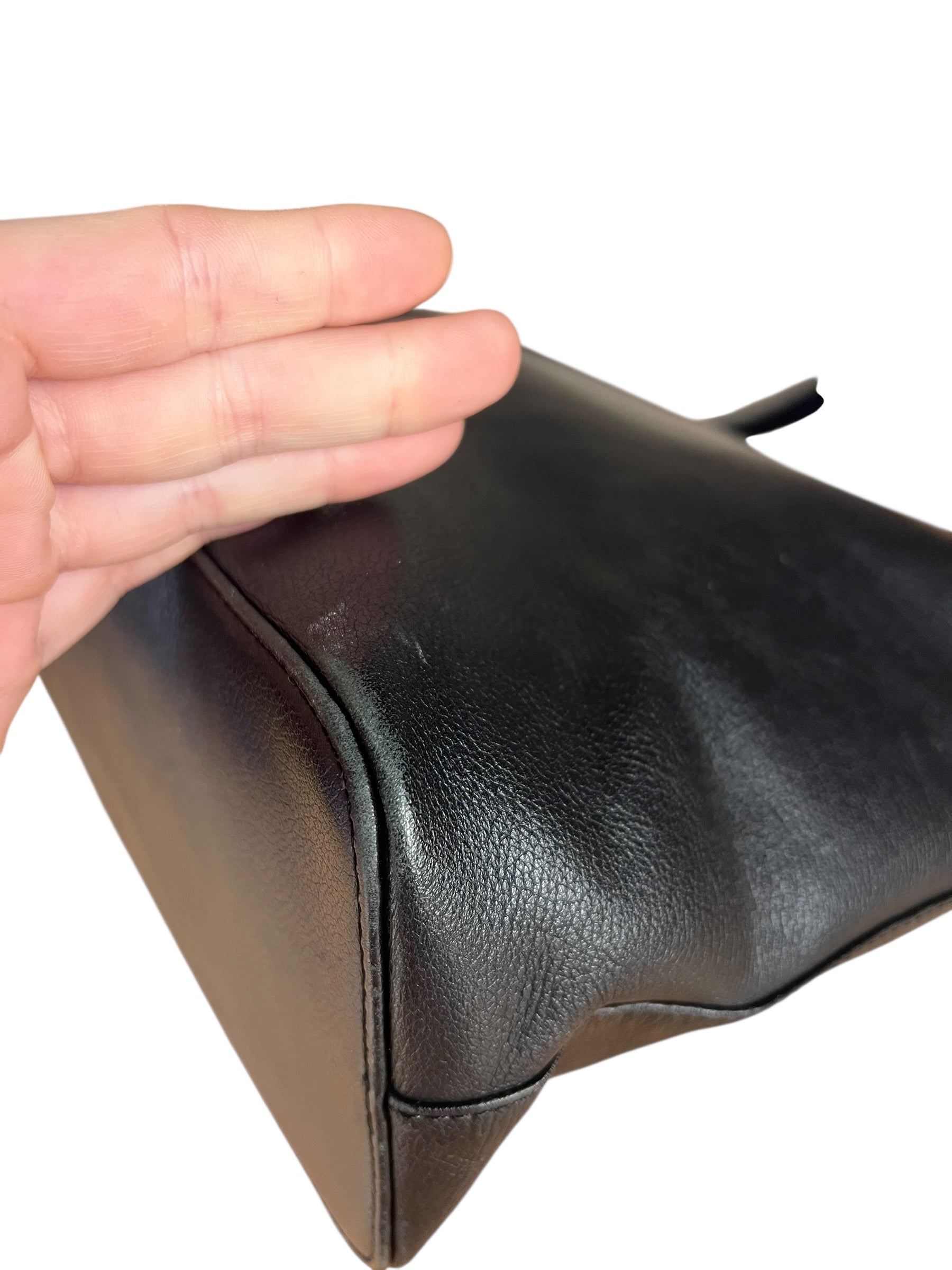 Burberry Black Leather Shoulder Tote