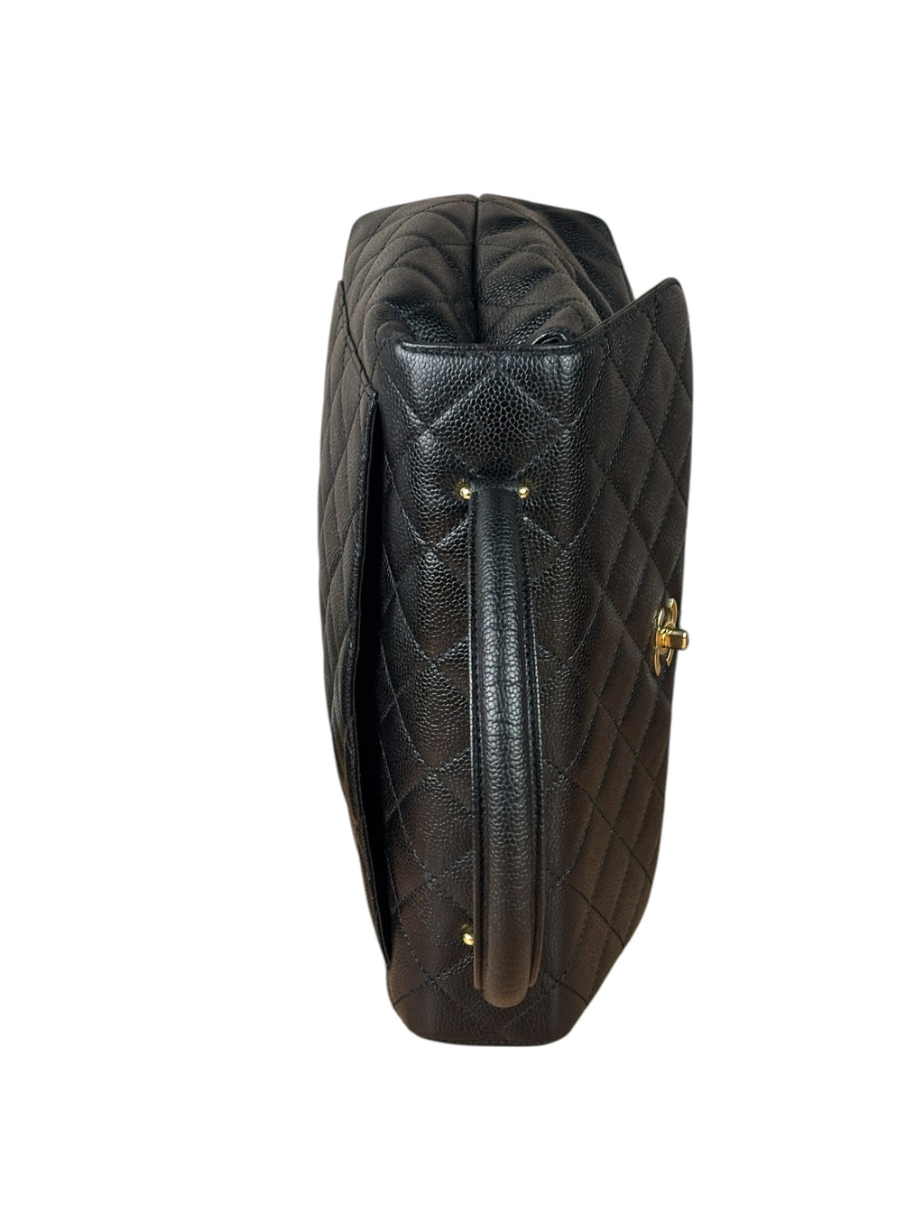 Chanel Black Caviar Quilted Medium Top Handle Bag 2000