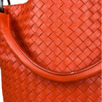 Bottega Veneta Sunset Orange Intrecciato Leather Hobo Tote