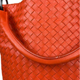 Bottega Veneta Sunset Orange Intrecciato Leather Hobo Tote