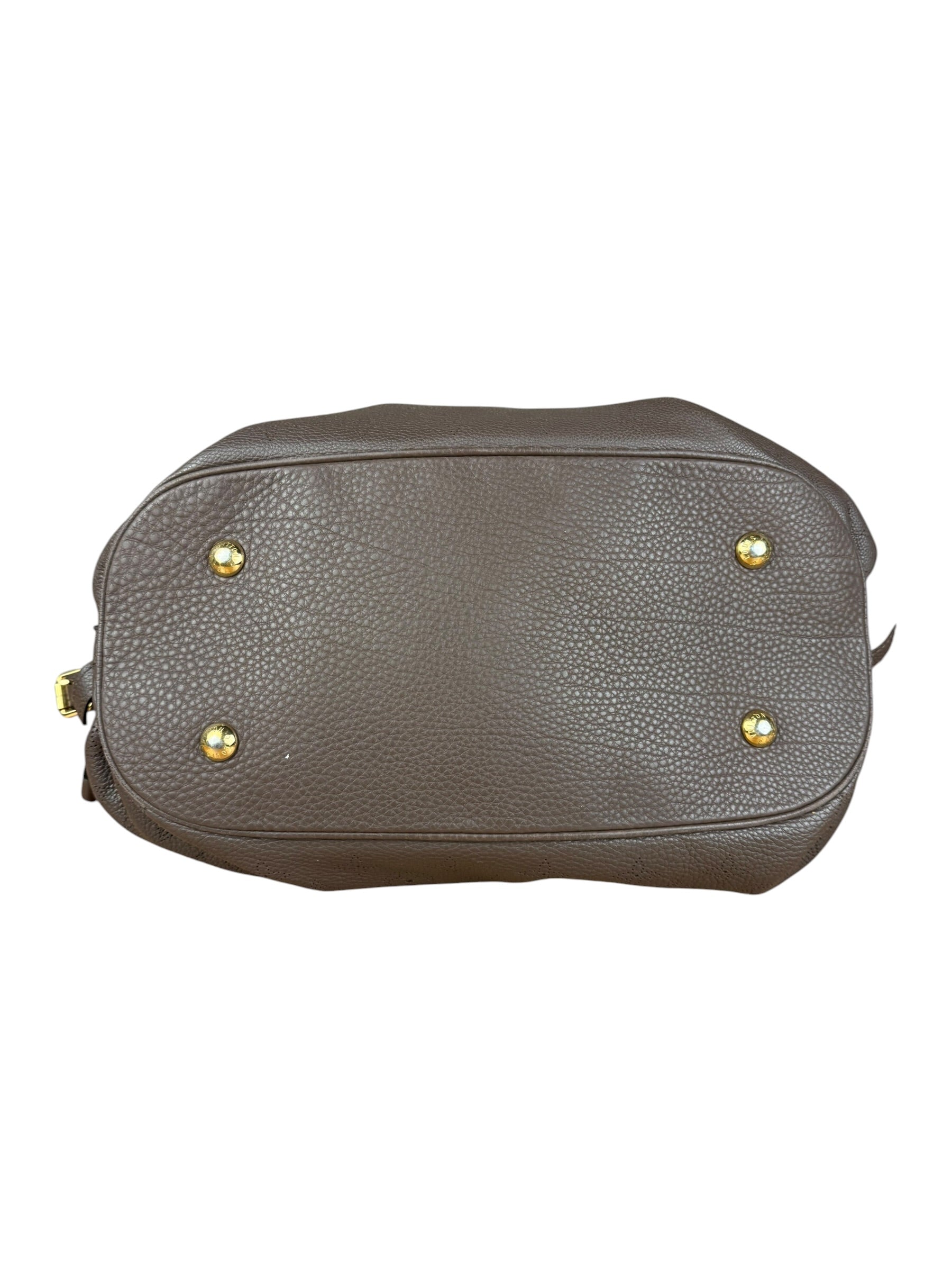 Louis Vuitton Brown Leather Mahina Hobo Bag