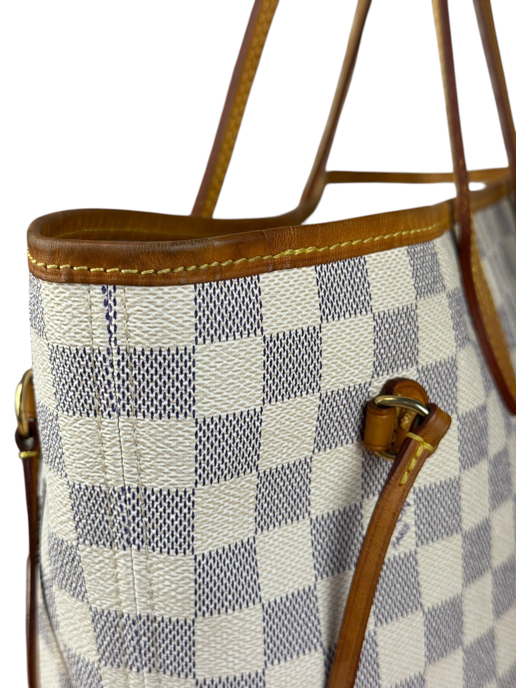 Louis Vuitton Damier Azur Neverfull MM w/ Pouch