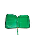 Comme Des Garcons Green Zip Around Wallet
