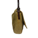 Fendi Brown Corduroy Baguette Shoulder Bag