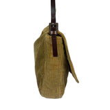 Fendi Brown Corduroy Baguette Shoulder Bag