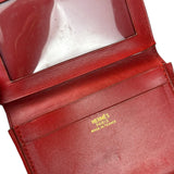 Hermes Red Leather Saumur Diane Boxcalf Cardholder