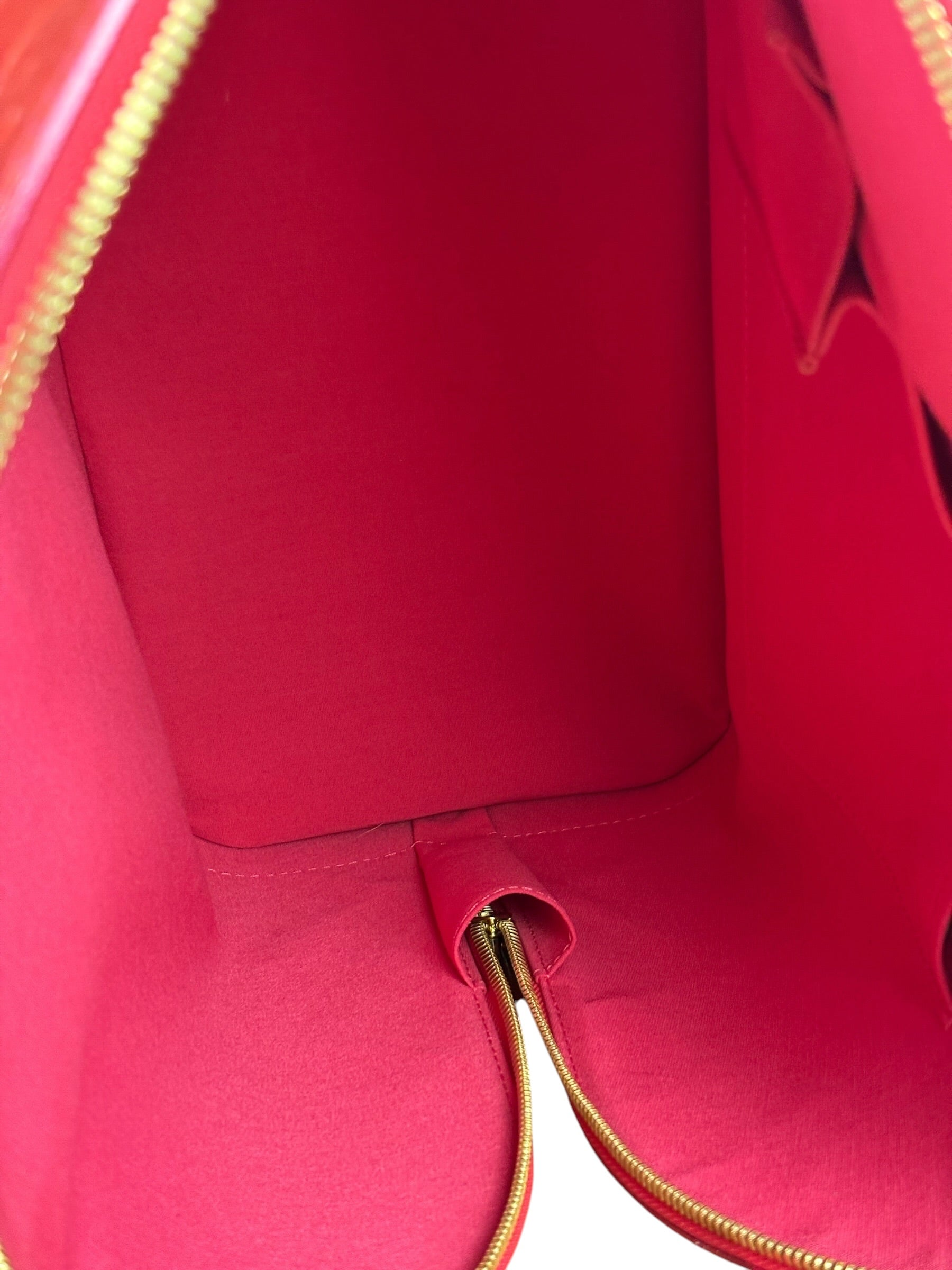 Louis Vuitton Apple Red Vernis Alma Handbag GM