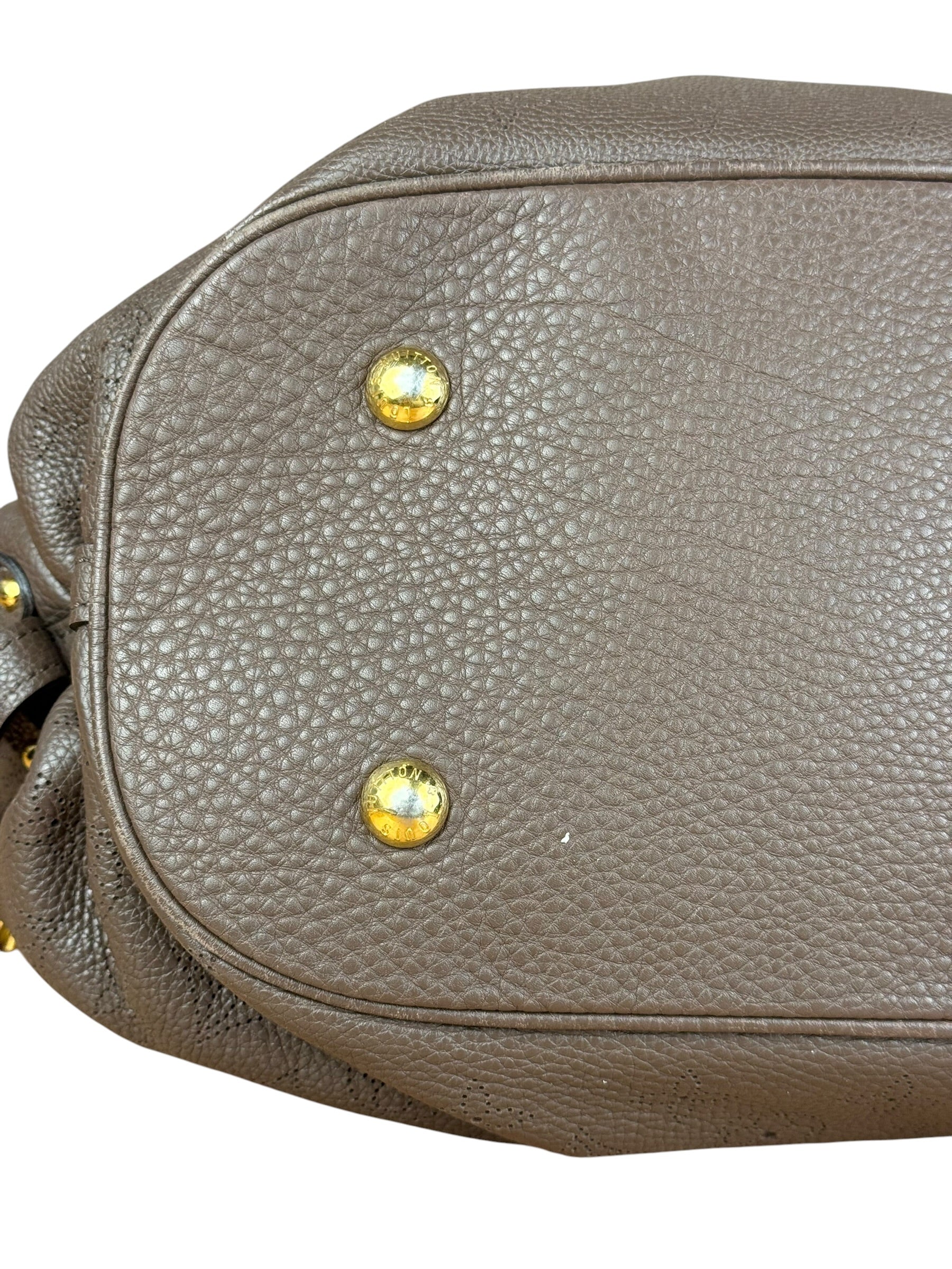 Louis Vuitton Brown Leather Mahina Hobo Bag
