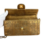 Chanel 2002 Gold Retro Tale East West Chain Flap