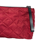 Prada Vintage Red Quilted Nylon Pouch MV599