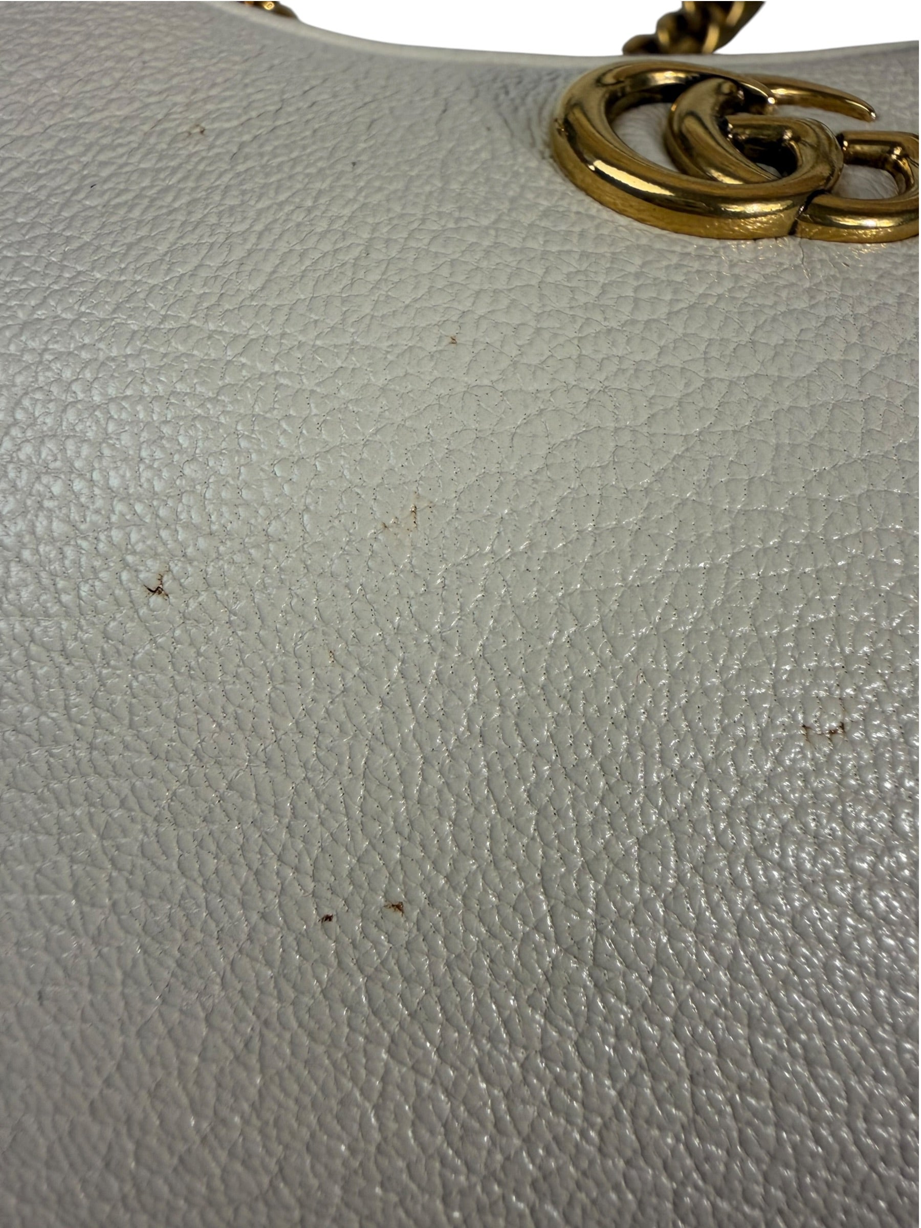 Gucci White Aphrodite Leather Shoulder Bag