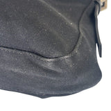 Fendi Black Leather Trim Crossbody Neoprene Baguette