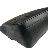 Chanel Black Quilted Lambskin Half Moon Flap 1989