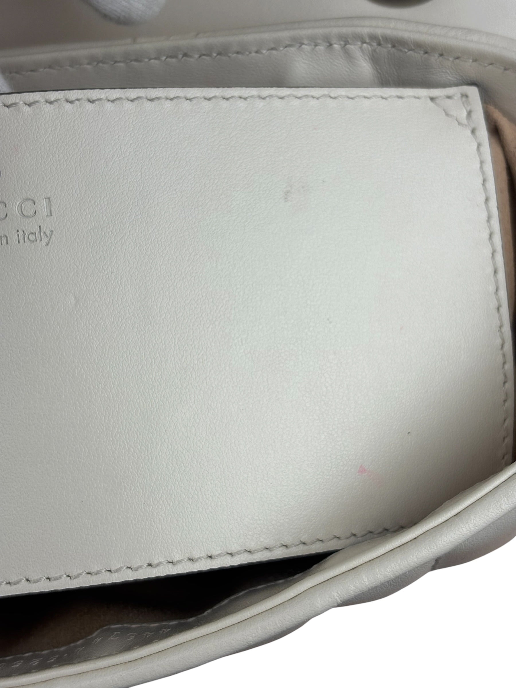 Gucci GG Marmont White Matelasse Bag