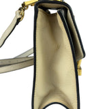 Gucci Textured Calfskin Bee Star Sylvie Shoulder Bag White