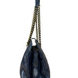 Chanel Blue Aged Quilted 2.55 Leather Chain Tote 2011