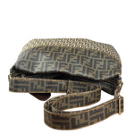 Fendi Vintage Two-Tone Leather Zucchino Messenger/Shoulder Bag