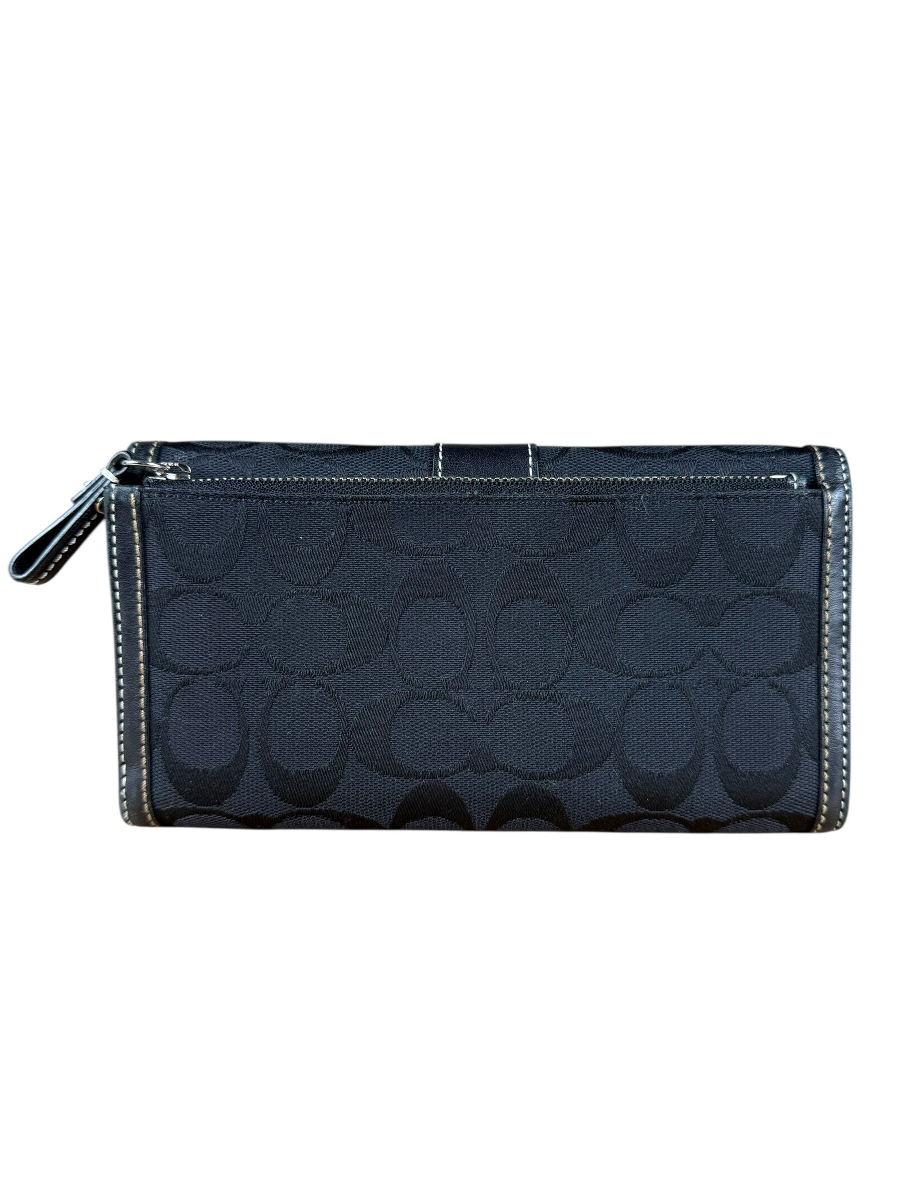 Coach Vintage Signature C Long Wallet Black