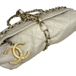 Chanel White Quilted Leather Midnight Swim Baluchon Clutch 2012