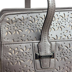 Coach Putty Grey Leather Taylor Eyelet Caryall Shoulder Bag