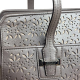 Coach Putty Grey Leather Taylor Eyelet Caryall Shoulder Bag
