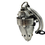 Chloe Metallic Silver Leather Paddington Pochette
