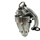 Chloe Metallic Silver Leather Paddington Pochette