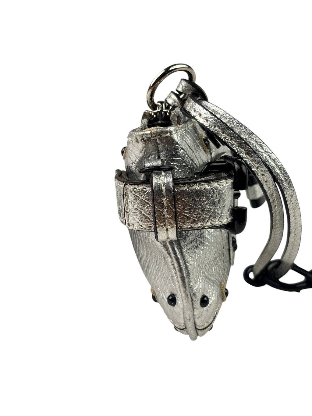Chloe Metallic Silver Leather Paddington Pochette