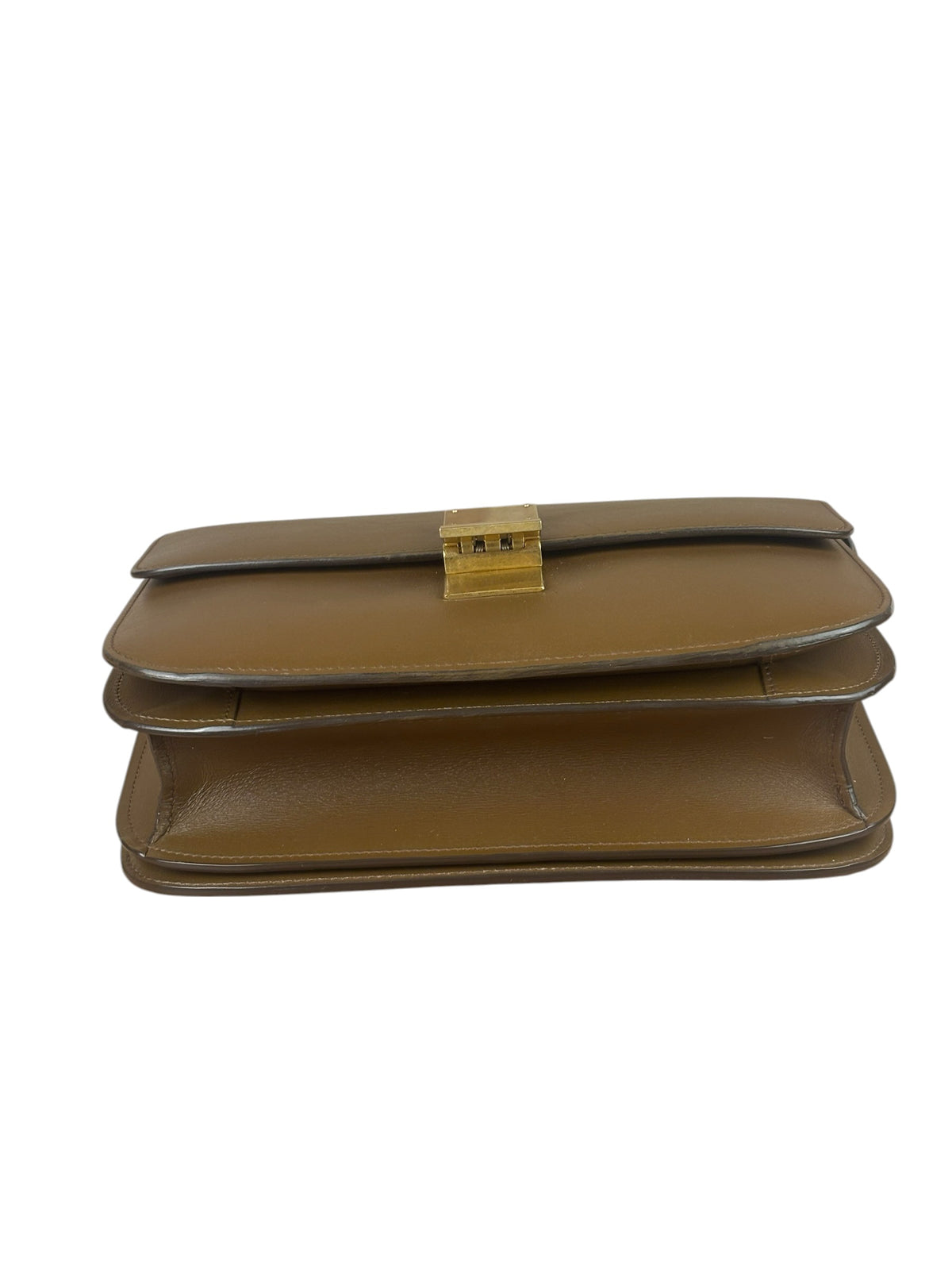 Celine Brown Leather Medium Classic Box Bag