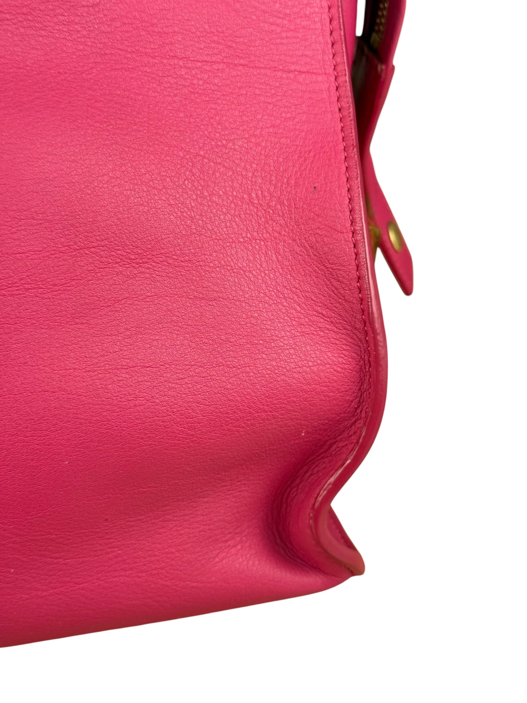 Saint Laurent Classic Y Cabas Fuchsia 2Way Handbag