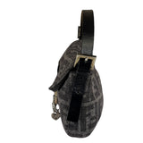Fendi Grey/Black Leather Trim/Wool Zucca Baguette