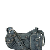 Balenciaga Denim Le Cagole Rhinestones Crossbody Bag