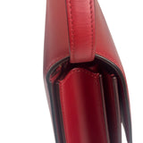 Celine Red Leather Box Crossbody Bag