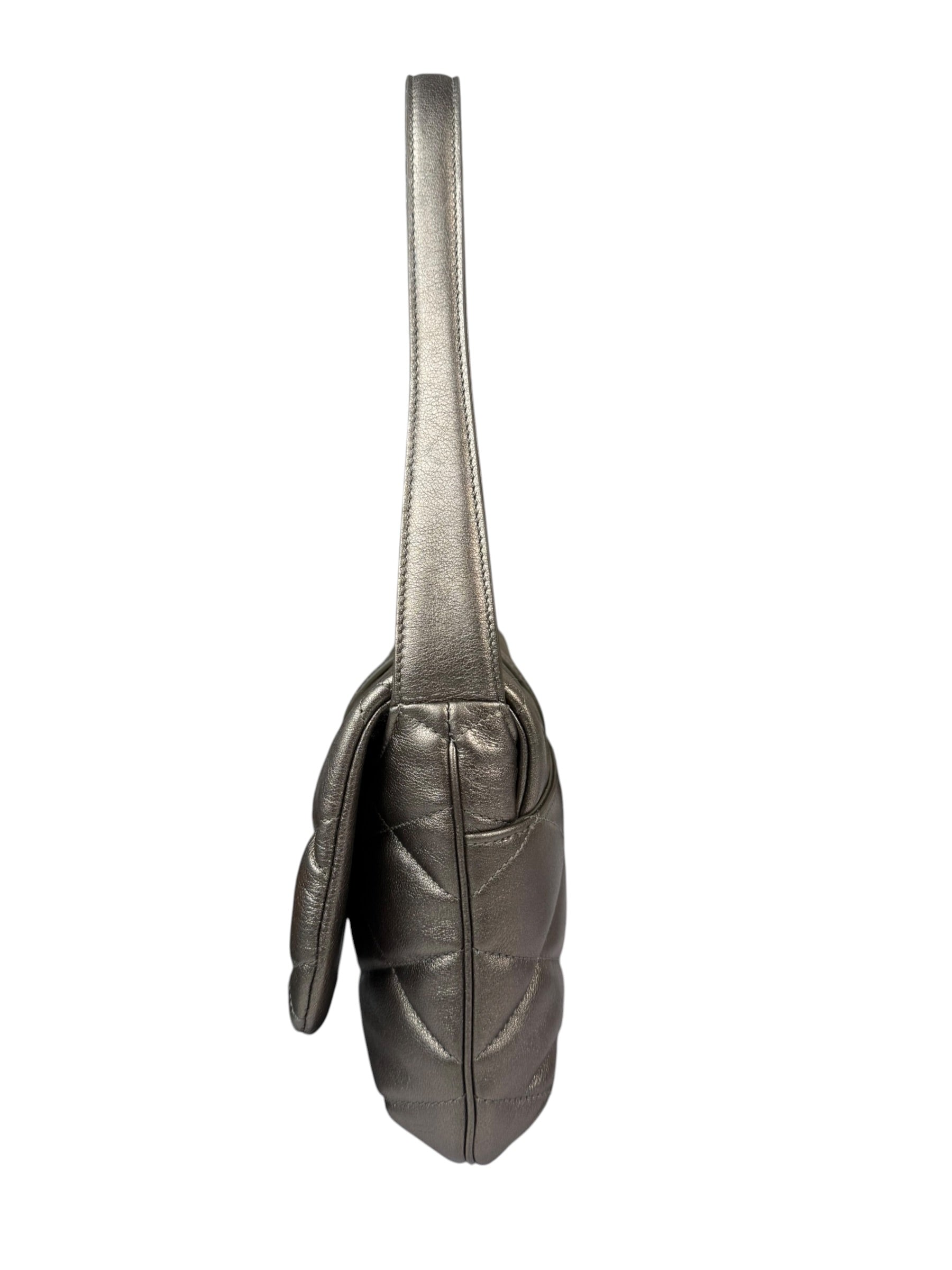 Saint Laurent Metallic Bronze Lambskin Quilted Le 57 Shoulder Bag