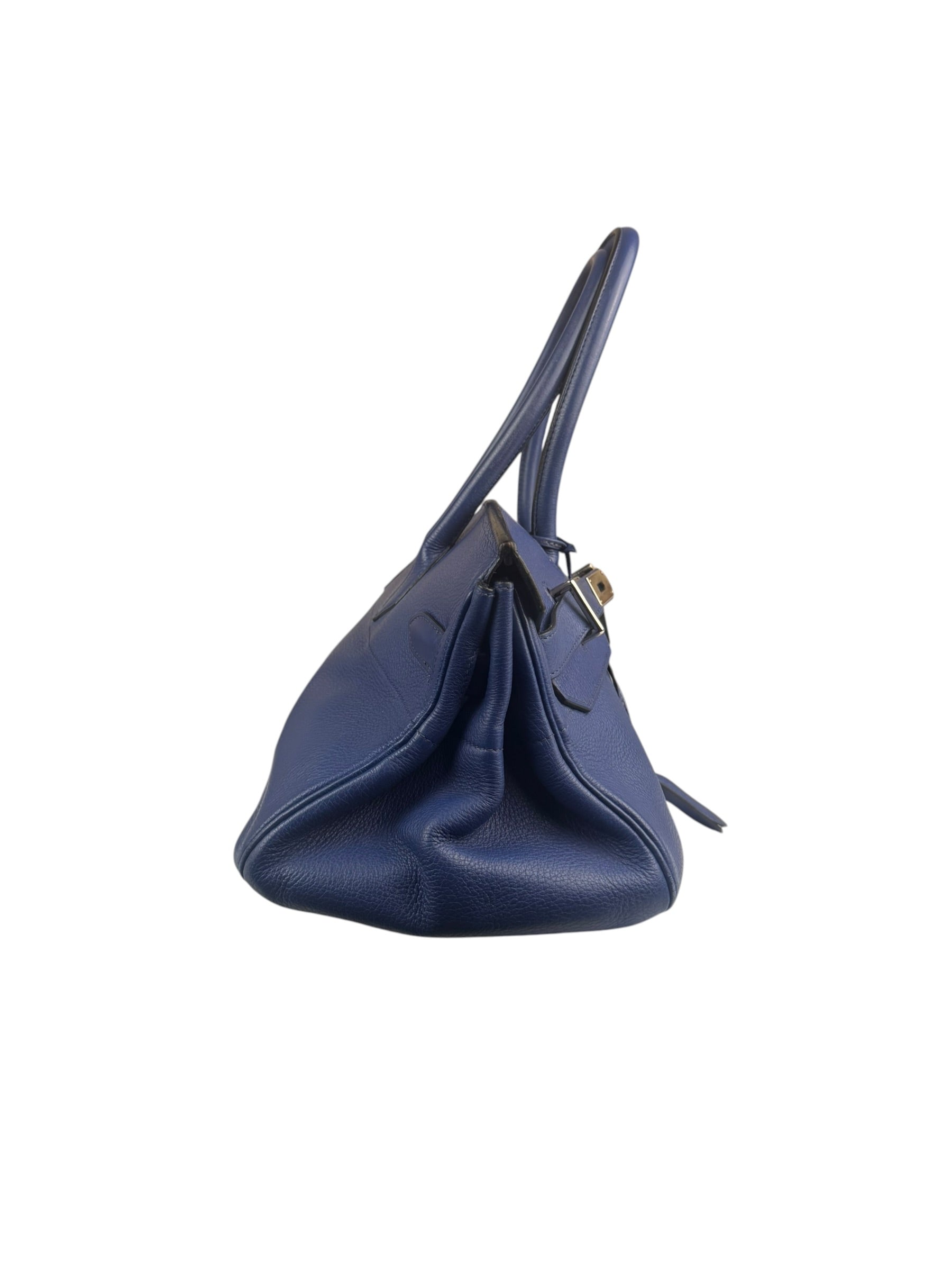 Hermes Blue Clemence Leather JPG Birkin 42 Palladium 2006
